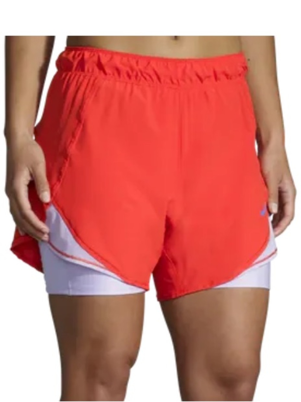 Brooks Women's Chaser 5 Inch Bright Coral Red 2-in-1 Athletic Running Shorts